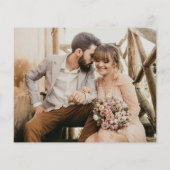 Budget minimalistisch huwelijk Foto bedankt (Achterkant)