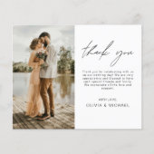 Budget minimalistisch huwelijk Foto bedankt (Voorkant)