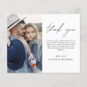 Budget minimalistisch huwelijk Foto bedankt (Voorkant)