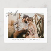 Budget minimalistisch huwelijk Foto bedankt (Voorkant)