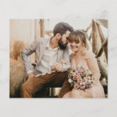 Budget minimalistisch huwelijk Foto bedankt (Achterkant)