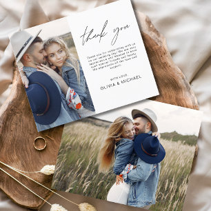 Budget minimalistisch huwelijk Foto bedankt