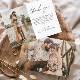 Budget minimalistisch huwelijk Foto bedankt