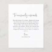 Budget minimalistisch huwelijk Foto bedankt Flyer (Achterkant)