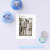 Budget minimalistisch huwelijk Foto bedankt Flyer (Enkel)