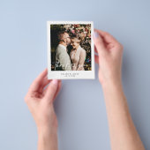 Budget minimalistisch huwelijk Foto bedankt Flyer (Hand)