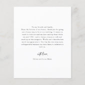 Budget minimalistisch huwelijk Foto bedankt Flyer (Achterkant)