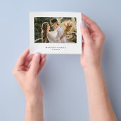 Budget minimalistisch huwelijk Foto bedankt Flyer (Hand)