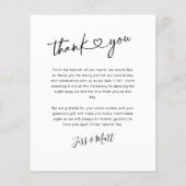 Budget minimalistisch huwelijk Foto bedankt Flyer (Achterkant)