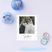 Budget minimalistisch huwelijk Foto bedankt Flyer (Enkel)