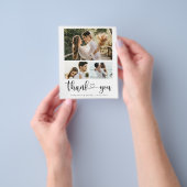 Budget minimalistisch huwelijk Foto bedankt Flyer (Hand)