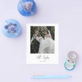 Budget minimalistisch huwelijk Foto bedankt Flyer (Enkel)