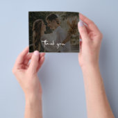 Budget minimalistisch huwelijk Foto bedankt Flyer (Hand)