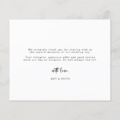 Budget minimalistisch huwelijk Foto bedankt Flyer (Achterkant)