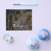 Budget minimalistisch huwelijk Foto bedankt Flyer (Enkel)