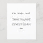 Budget minimalistisch huwelijk Foto bedankt Flyer (Achterkant)