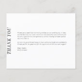 Budget minimalistisch huwelijk Foto bedankt Flyer (Achterkant)