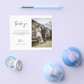 Budget minimalistisch huwelijk Foto bedankt Flyer (Enkel)