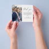 Budget minimalistisch huwelijk Foto bedankt Flyer (Hand)