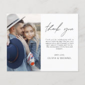 Budget minimalistisch huwelijk Foto bedankt Flyer (Voorkant)