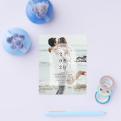 Budget minimalistisch moderne boogfoto Bewaar datu Flyer (Enkel)