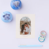 Budget minimalistisch moderne boogfoto Bewaar datu Flyer (Enkel)