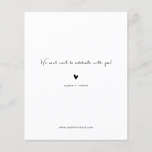 Budget minimalistisch moderne boogfoto Bewaar datu Flyer (Achterkant)