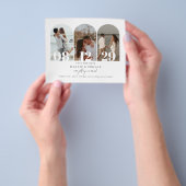 Budget minimalistisch moderne boogfoto Bewaar datu Flyer (Hand)