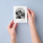 Budget minimalistisch moderne boogfoto Bewaar datu Flyer (Hand)