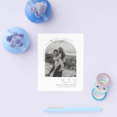 Budget minimalistisch moderne boogfoto Bewaar datu Flyer (Enkel)