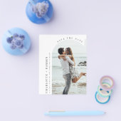 Budget minimalistisch moderne boogfoto Bewaar datu Flyer (Enkel)