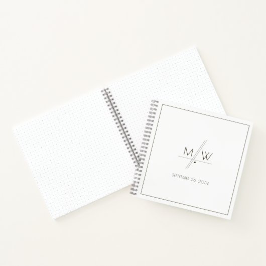 BUDGET Minimalistisch Monogram Weddenschap Gastboe Notitieboek (Binnen)