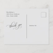 Budget minimalistisch script bruiloft Foto bedankt (Achterkant)