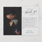 Budget minimalistisch script bruiloft Foto bedankt (Voorkant)