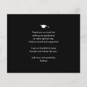 BUDGET Minimalistisch zwart foto-AFSTUDEREN Dank u (Achterkant)