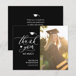 BUDGET Minimalistisch zwart foto-AFSTUDEREN Dank u