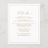 Budget Minimalistische All-in-One bruiloft uitnodi (Achterkant)