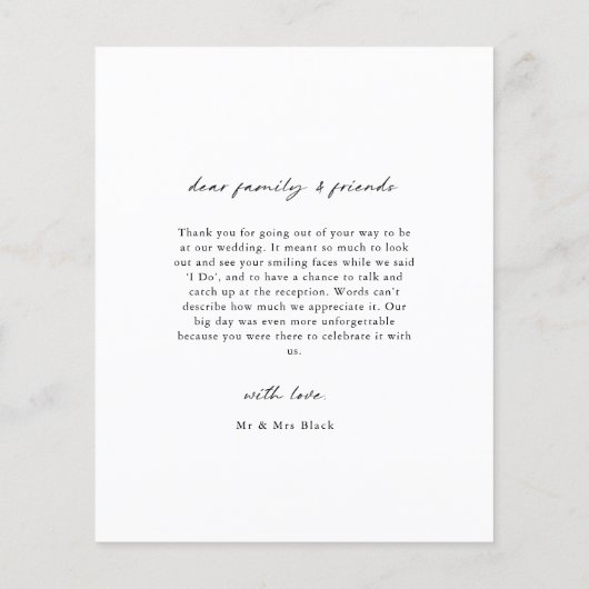 Budget minimalistische Arch Foto Hartelijk dank Flyer (Achterkant)