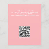 Budget Minimalistische Blush Roze QR Code Huwelijk (Achterkant)