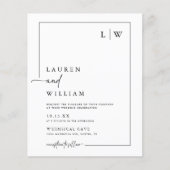 Budget minimalistische Boho foto bruiloft Flyer (Voorkant)