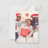 Budget Minimalistische Boho Hand getrokken kerstbo Notitiekaartje (Achterkant)