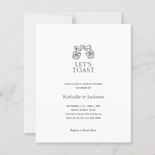 BUDGET Minimalistische Champagne Koppel Bruiloft B