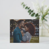 Budget Minimalistische Chic Foto H Save the Date 2 (Staand voorkant)