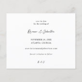 Budget Minimalistische Chic Foto H Save the Date 2 (Achterkant)