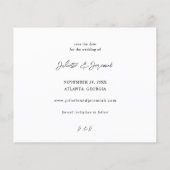Budget Minimalistische Chic Foto Save the Date 2W Flyer (Achterkant)