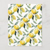 BUDGET Minimalistische Citrus Lemon Waterverf Brui (Achterkant)