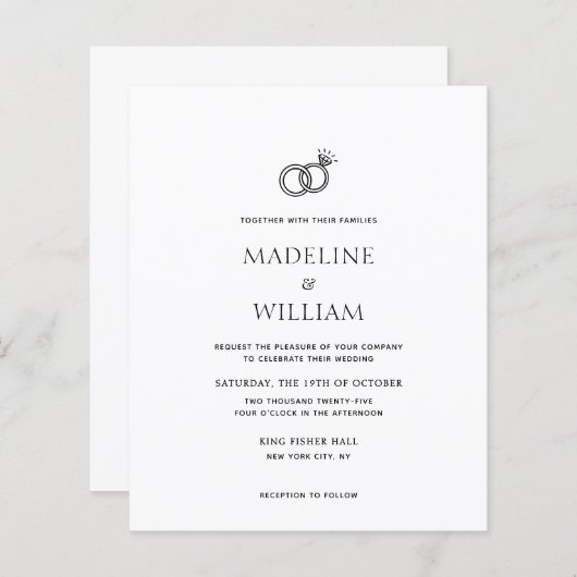 BUDGET Minimalistische Eenvoudige Hand Getrokken R (Voorkant / Achterkant)