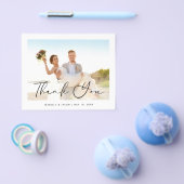 Budget minimalistische eenvoudige trouwfoto dank u flyer (Enkel)