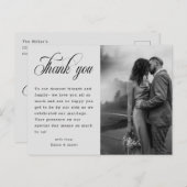 Budget Minimalistische Foto Aangepaste Trouw Dankj Briefkaart (Voorkant / Achterkant)