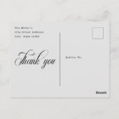 Budget Minimalistische Foto Aangepaste Trouw Dankj Briefkaart (Achterkant)